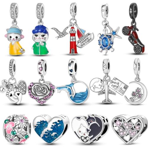 CodeDog Gennuie 925 Sterling Silver Dreamcatcher Charms Fit Original 3mm Bracelet Beads DIY Jewelry For Women CMC723