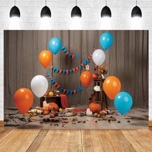 Yeele Baby Birthday Photography Backdrop Autumn Maple Balloon Child Portrait Photographic Background For Photo Studio Photozone
