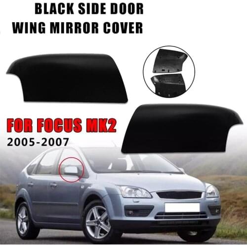 Glossy Black Car Rear View Mirror Cover Trim Side Wing Case for Ford Focus MK2 2005 2006 2007