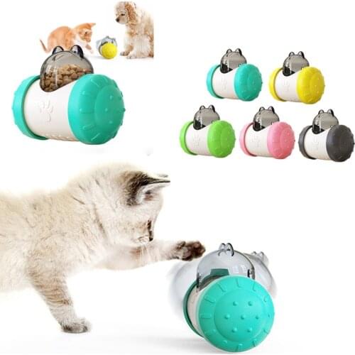 Interactive Cat And Dog Toy Pet Tumbler Puzzle Slow Food Leakage Rocking Ball Toy Cat Kitten Dog Playing Toys