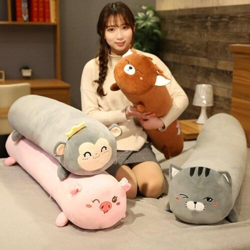 14 Styles Cartoon Deer Plush Toys Stuffed Cloth Doll Long Animal Dinosaur Giraffe Pillow Cushion Baby Sleep Kid Brithday Gifts