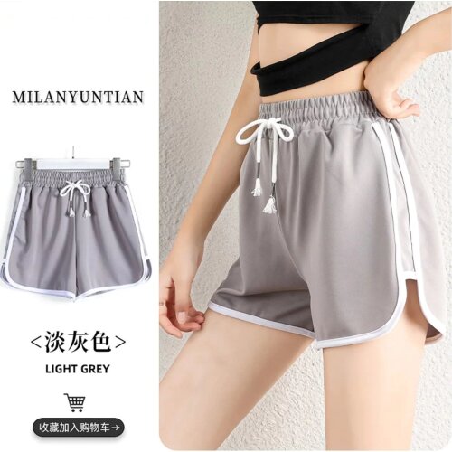 Summer New Style Thin Wide-Leg Yoga Shorts Women Casual Korean Sports Loose Large Size Wild