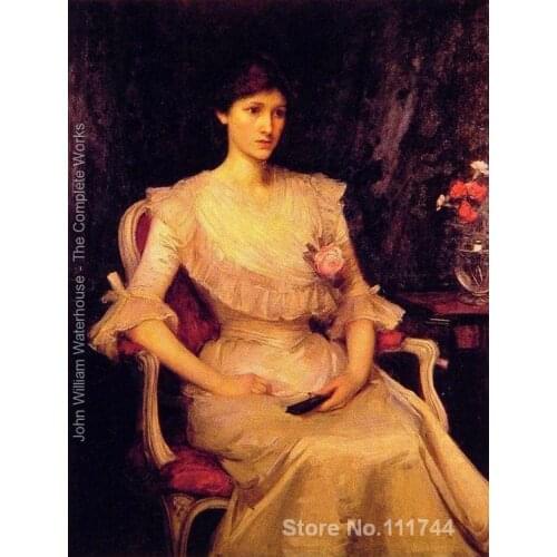 Miss Margaret Henderson by John William Waterhouse famous Portrait art home decor High quality Handmade