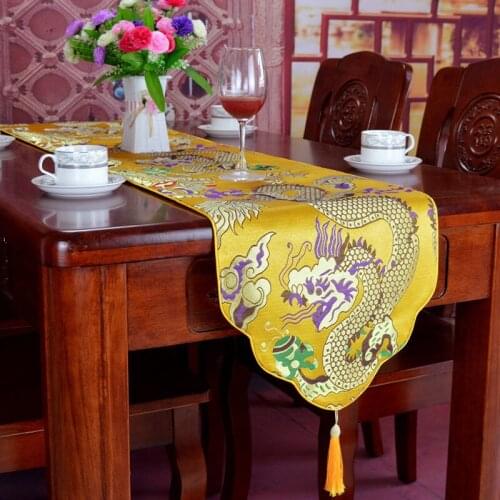 Chinese Dragons Designs 33x200cm Decoration Table Runner Dust Proof Tablecloth Home Textile Collection