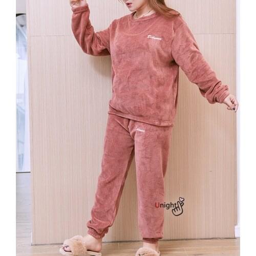 5XL 6XL Plus Size Flannal Warm Pajamas Set Ladies' Pyjamas Woman Nightgown Winter Home Clothes Loungwear 140kg