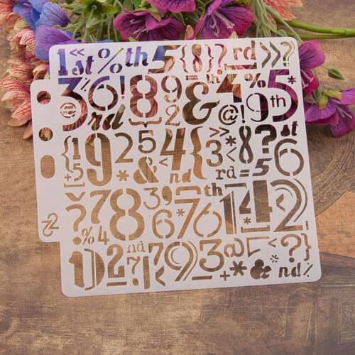 WYSE Number Scapbooking Stencil Cake Decorating Tool 2020 DIY Painting Stencils Fondant Pattern Printing Spray Template