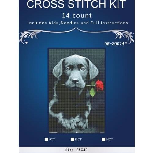 Top Quality Lovely Hot Sell Counted Cross Stitch Kit Old World Holiday Ornaments Similar DMC black dog