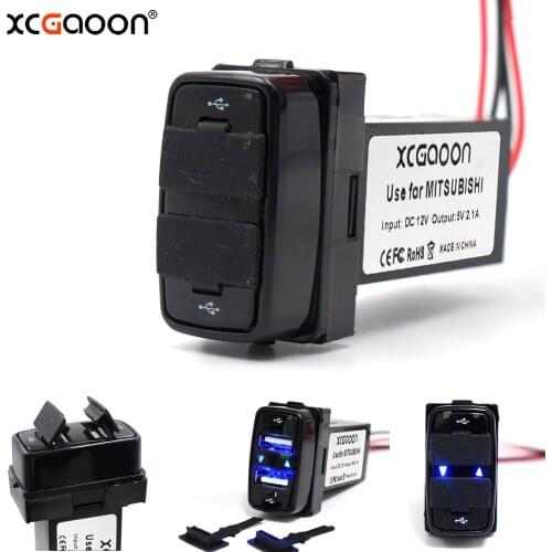 XCGaoon Special 5V 2.1A 2 USB Interface Socket Car Charger for MITSUBISHI, DC-DC Power Inverter Converter