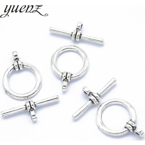 YuenZ 10 set Antique Silver Round-shaped OT Toggle Clasp Metal Fastener Bracelet For Jewelry Making DIY Accessories V204