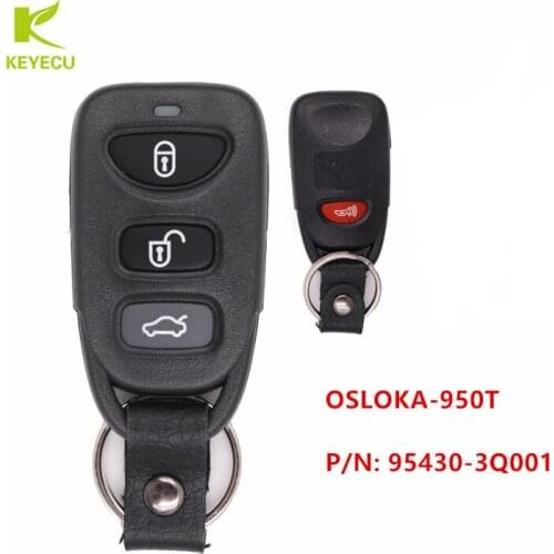 KEYECU Replacement keyless Remote Control Car Key Fob for Hyundai Sonata 2011-2014 OSLOKA-950T P/N: 95430-3Q001