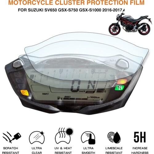 For Suzuki SV650 GSX-S750 GSX-S1000 2016-2020 Motorcycle Cluster Scratch Protection Film Screen Protector