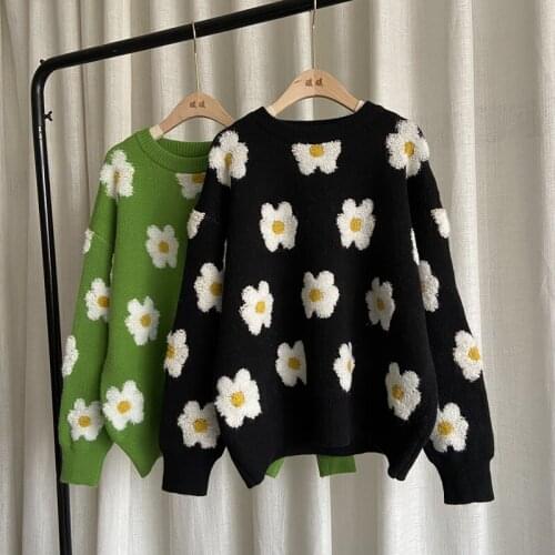 2021 new arrival brand knitted knitting luxury sweater pullover designer jumper 3D embroidery Flowers Pull women Autumn Winter