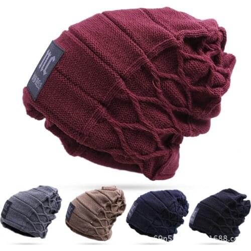 Winter Adult Men Warm Beanies Skullies Fashion Letter Knitted Women Hat Outdoor Colorful Casual Knitted Hat Womens Knitted Hats