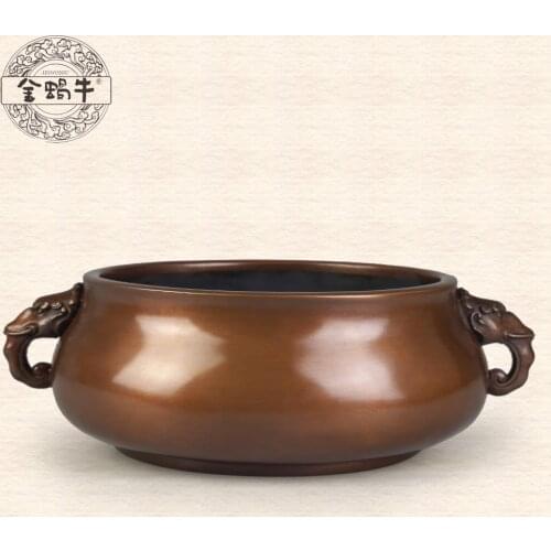 The golden snail 14 # copper incense burner manual like the first ear GUI jie furnace gift collection