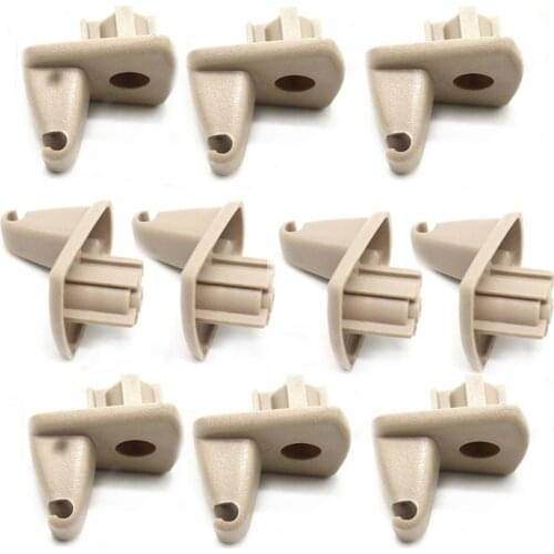 10PCS Replacement 1EJ51BD1AA 1ET511W1AA Sun Visor Hook Clip for Chrysler 300 for Dodge Charger Magnum 2449-0010A-2