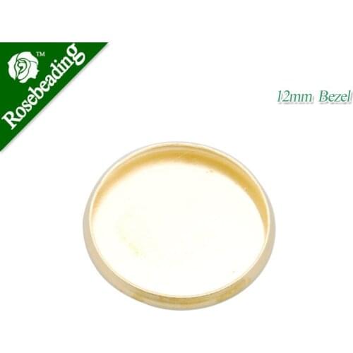12MM Brass round cabochon setting,raw brass,lead and nickle free,cabochon bezel settings,Pendant Settings,sold 50pcs per lot