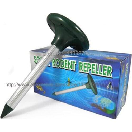 12pcs Electronic Solar Power Sonic Mole Snake Rodent Mice Mouse Insect Pest Repeller Repellent Garden Panel Ultrasonic Waves