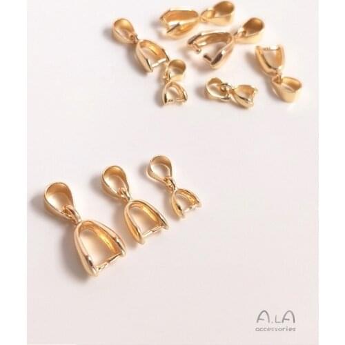 14K Gold Filled Pendant buckle buckle belt hanging melon seed buckle DIY necklace jewelry pendant accessories