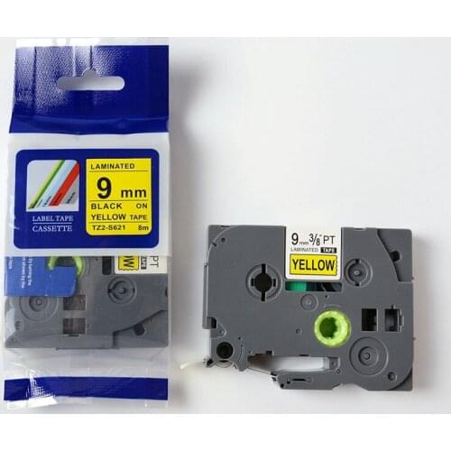 5 pcs /lot compatible brother TZe-S621 Black text on Yellow. Strong tape tz-s621 tze s621 TZ2-S621
