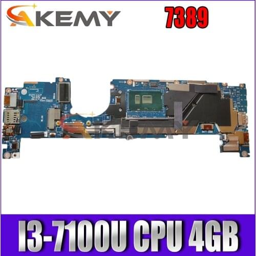 Akemy I3-7100U 4GB FOR DELL Latitude 7389 Laptop Motherboard LA-E111P CN-0J9XP9 J9XP9 Mainboard 100%tested