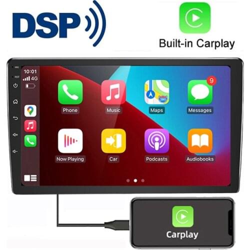 1din AHD Carplay Android 10 Car Radio 2.5D 10'' Maltimedia Stereo DSP & RDS 2GB + 32GB Car DVD Player For Android / IOS