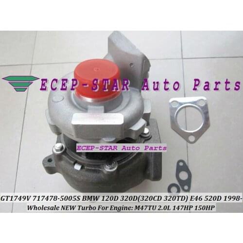 Free Ship GT1749V VNT 717478 717478-5006S 717478-0003 Turbo Turbocharger For BMW 120D 320D 520D X3 E83 2.0L M47TUOL M47TU 2.0L