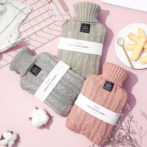 1000ml/2000ml Large Capacity Hot Water Bottle Quality Hot Water Bottles With Knitted Cover Winter Warm Heat Reusable Hand Warmer