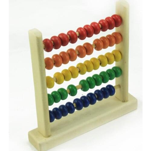 Children Kids Wooden Education Toy Small Rainbow Abacus Bead Mathematics Toy For Wooden Early Learning Development Toy