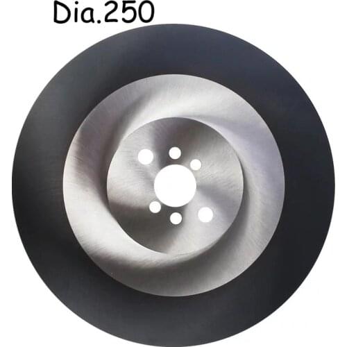 Dia.250 HSS Circular Saw Blade with TiAIN-Coated for Industry Metal Cutting W5/DM05 Pipes Cutter Black