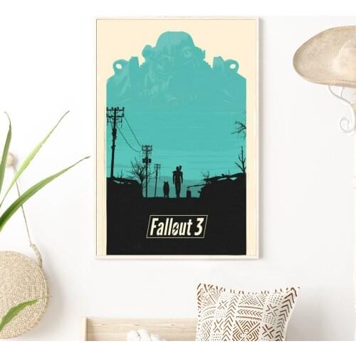 Fallout 3 Minimalist Game Canvas Poster Wall Painting Decoration Artwork
