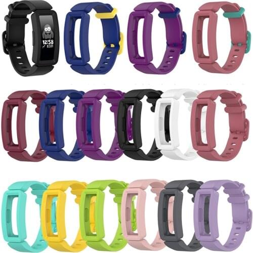 Anti-lost Silicone Straps For Fitbit Ace 2 inspire/inspire HR Smart Bands Replacement Sport Watchband Protective Case Strap