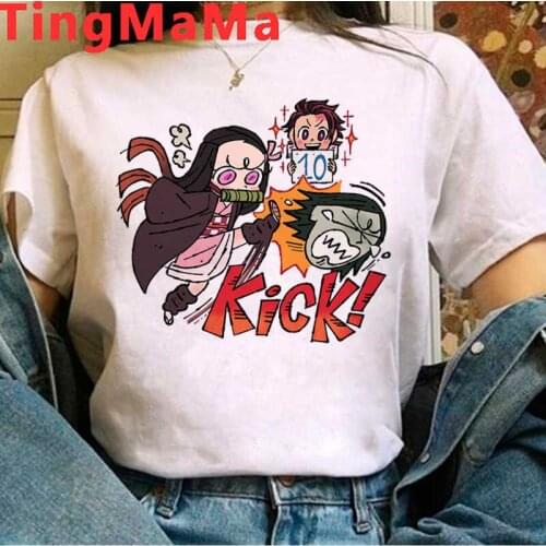 Demon Slayer Kimetsu No Yaiba Tanjirou Kamado tshirt male aesthetic streetwear ulzzang top tees aesthetic