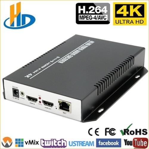 MPEG4 H.264 4K HDMI IP Video Streaming Encoder IPTV Encoder H264 RTMP Live Stream Encoder HDMI To RTSP UDP Multicast HLS ONVIF