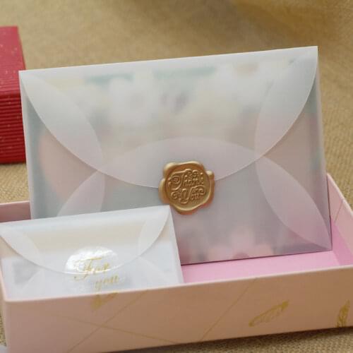 10pcs/lot Transparent Envelope Vintage Letter Envelopes Translucent Paper Envelope Blank Small for Wedding Invitation