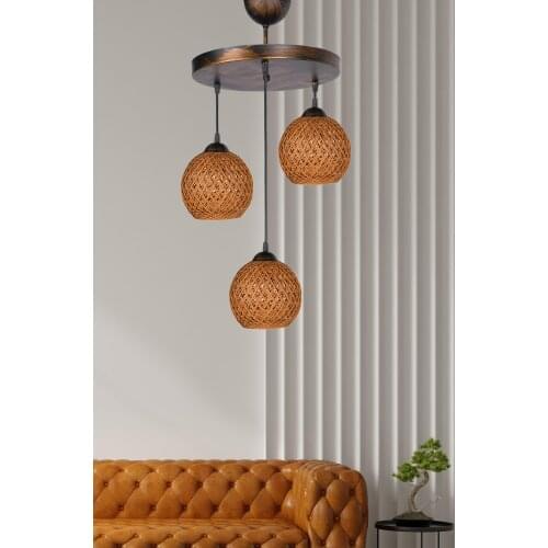 Saint Belisama Ancestor 3 Pcs Chandelier Mustard
