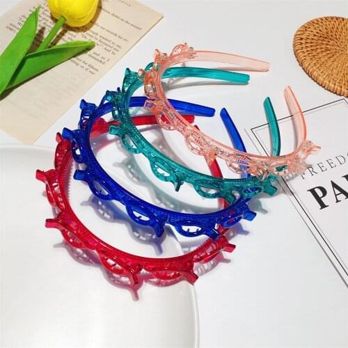 Multi-layers Hollow Braided Hair Band Hoop Clip Headband Bangs Fixed Hairpin Headdress Styling Tools Hair Accessories for Gilrs