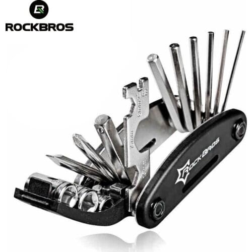ROCKBROS 16 in 1 Multifunction Bicycle Repair Tools Kit Hex Spoke Cycling Bike Repair Tool Cycling Screwdriver Tool MTB Mountain