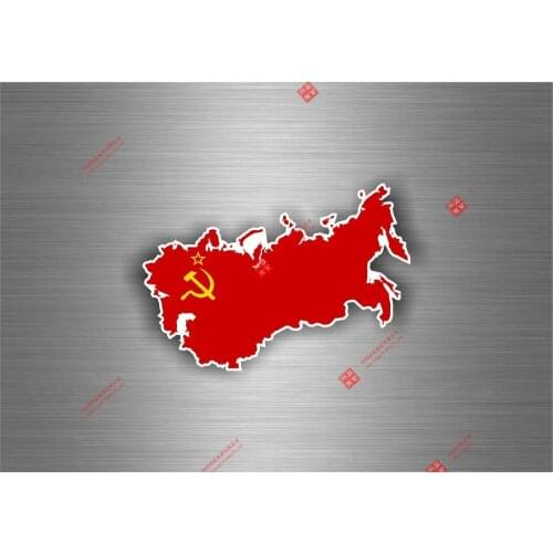 Aufkleber Sticker Russia Sowjetunion Flagge Fahne Udssr Russland Urss Cccp Karte Car Decal Decoration Laptop