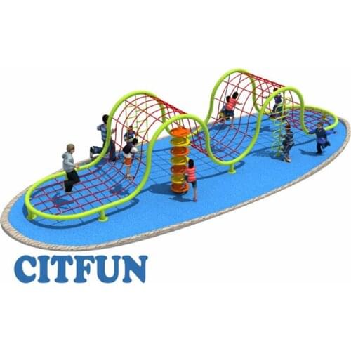 New design kids' climbing frames rope course, popular rope net series playground , Net Structure OP16-232B