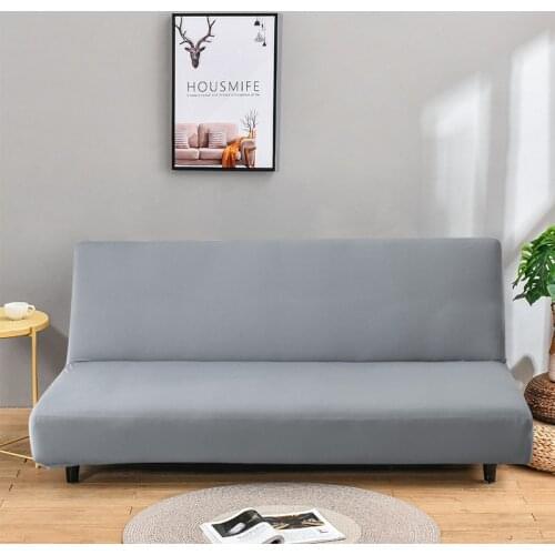 Solid Color Sofa Bed Cover All-inclusive Folding Sofa Covers for Living Roon Tight Wrap Couch Cover Without Armrest funda sofa