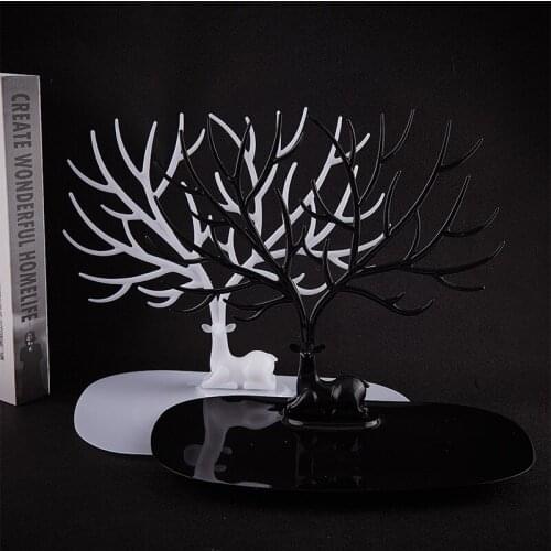 Deer Earrings Necklace Ring Pendant Bracelet Jewelry Cases&Display Tray Tree Display Stand Tray Tree Storage Jewelry