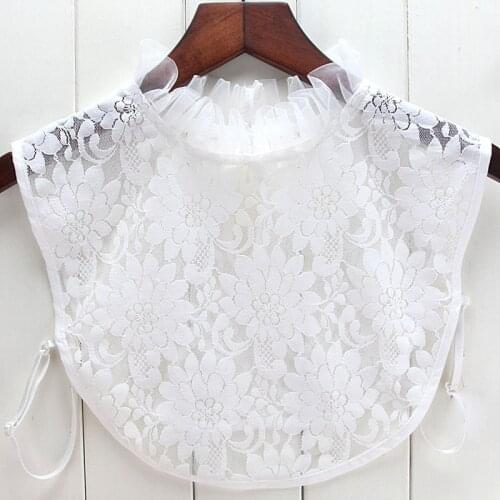 Lotus leaf ear mesh base fake collar Detachable Lapel Shirt Fake False Collar Lapel Blouse Top Women Clothes Accessories