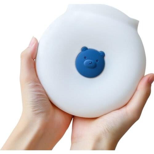 Mini Hot-Water Bag Portable Cartoon Pattern Handheld Safe Silicone Hot-Water Bottle Supporting Microwave Heating Refrigerating