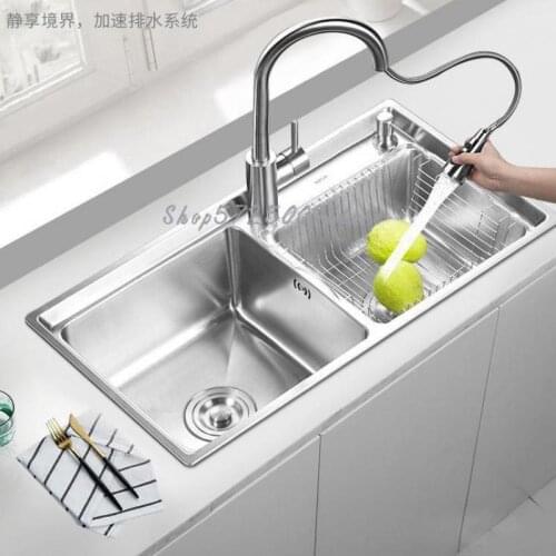 Stainless Steel Sink, Double Sink, Kitchen Sink, Sink, Household Integrated Sink 78*43