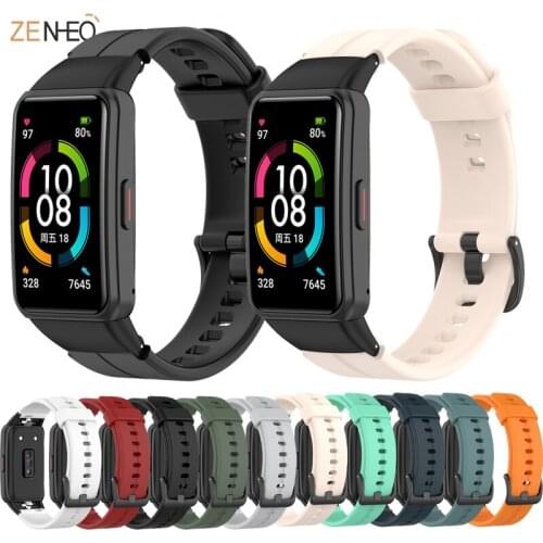 For Honor Band 6 Strap split Silicone Watchband For Huawei Band 6 Women Men Bracelet Fitness Loop Smart Watch Wrist Strap Correa