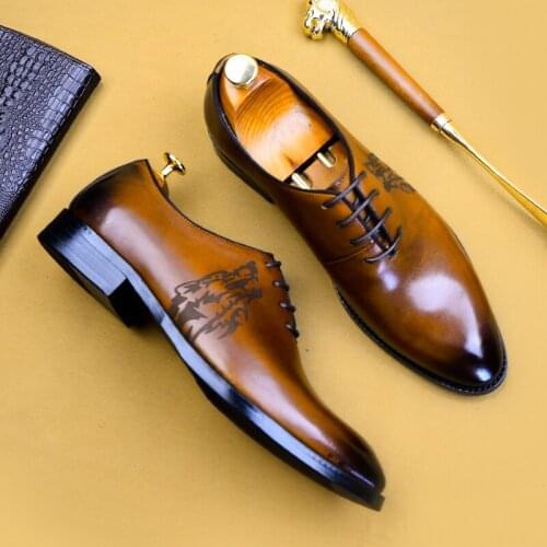 Luxury Brand Men Business Dress Loafers Pointy Black Shoes Oxford Breathable Formal Wedding Shoes