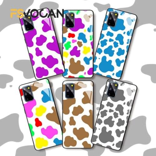 Milk Cow Symbol Phone Case For Samsung Galaxy S20 FE S21 Plus A71 A70 A51 A50 S10 Note 20 10 Ultra Animals Skin Silicone Cover