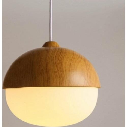 Nordic Nut Chandelier Lights Solid Wood Glass Pendant Lamp Lustre Led Modern Luminaire Industriel Lamparas Lighting Fixture