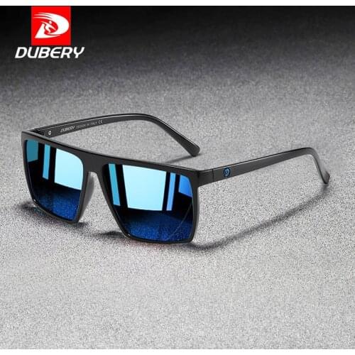 DUBERY Vintage Square Mens Polarized Sunglasses Classic Driving Mirror Oversized Sun Glasses For Men Retro Goggle UV Oculos Male