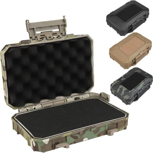 Tactical Case ABS Instant Equipment Box for Vest MOLLE Bag Waterproof Protective Box Outdoor Velcro Hard Storage